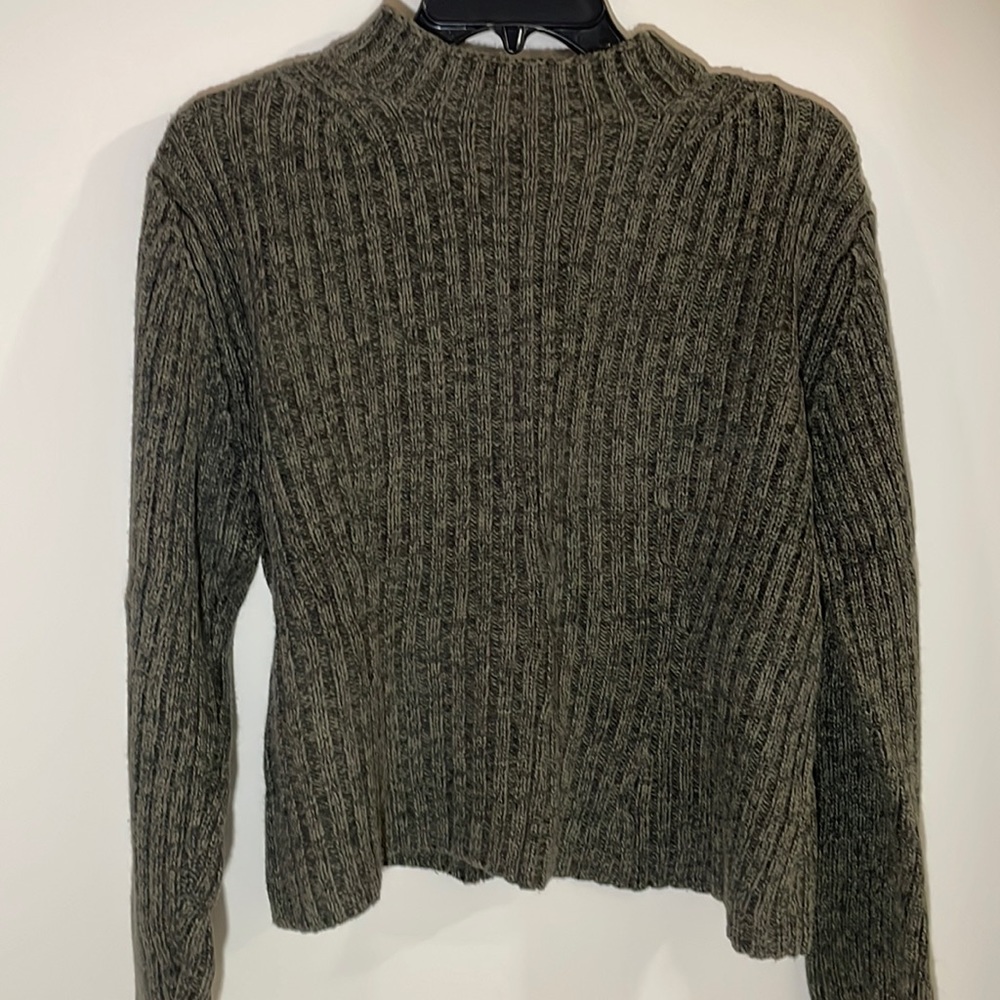 Brown and grey mock neck sweater large